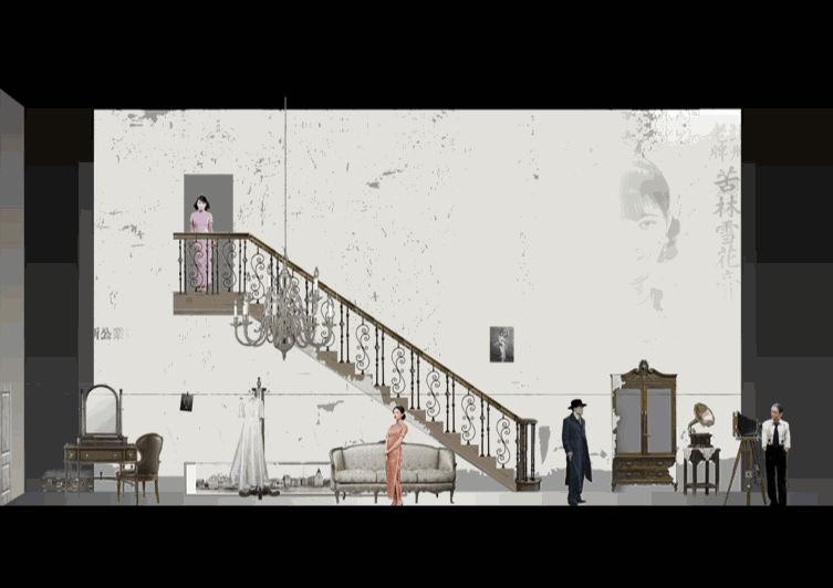 2018年版《长恨歌》舞美设计效果图.gif